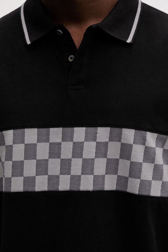Vans polo pentru bărbați, din bumbac VN000TBDBLK1 negru