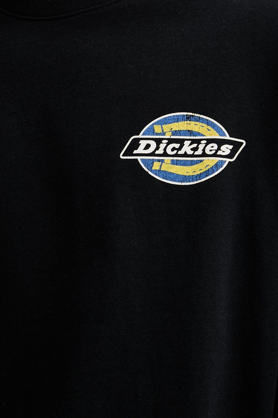 Βαμβακερή μπλούζα με μακριά μανίκια Dickies DK0A8A12BLK1 μαύρο