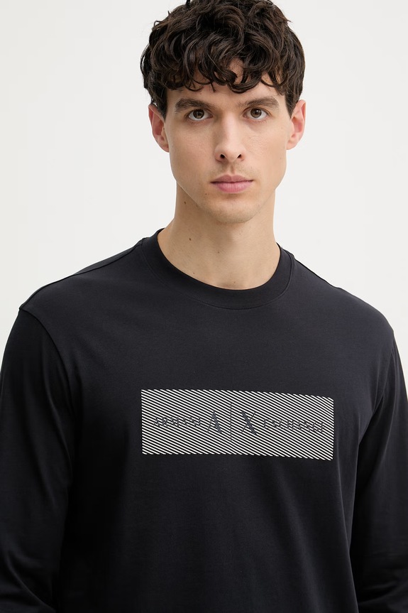 Armani Exchange t-shirt męski bawełniany granatowy XM002820.AF10356