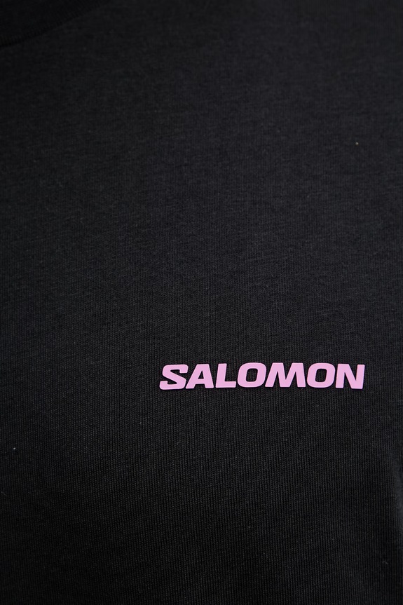 Bavlněné tričko s dlouhým rukávem Salomon LC2833000 černá