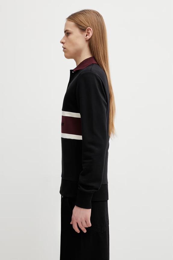 Fred Perry cotton longsleeve top M2417 black SS26