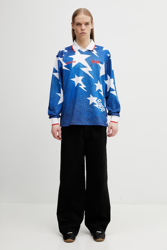adidas Originals camicia a maniche lunghe x BAPE KF4913 blu