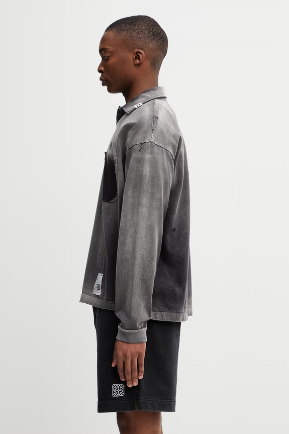 Maison MIHARA YASUHIRO longsleeve męski bawełniany J16LT801 czarny SS26