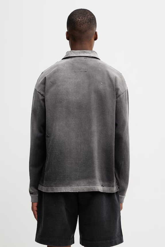 Odzież Maison MIHARA YASUHIRO longsleeve męski bawełniany J16LT801 czarny