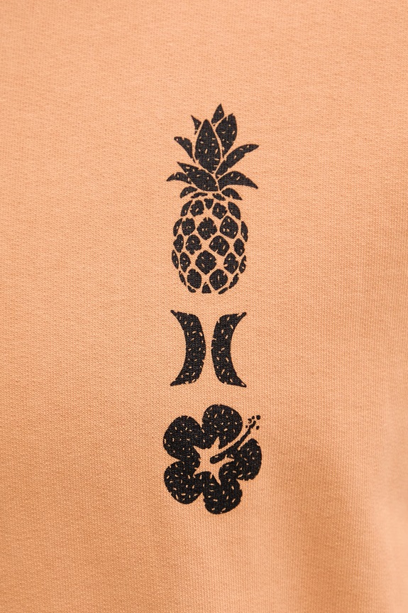 Hurley μπλούζα Ανδρική βαμβακερή SIDER MFTEU00057 πορτοκαλί