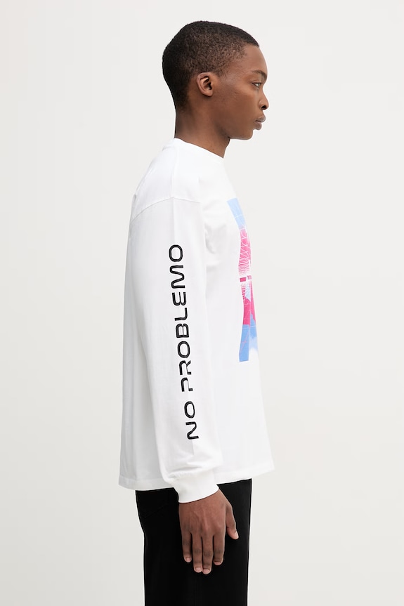 No Problemo Dimentions longsleeve męski bawełniany biały NP6002705