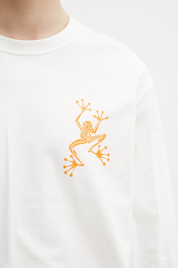 Gramicci STICKY HANDS L/S TEE μακρυμάνικο Ανδρικό βαμβακερό λευκό G6SU.T108.