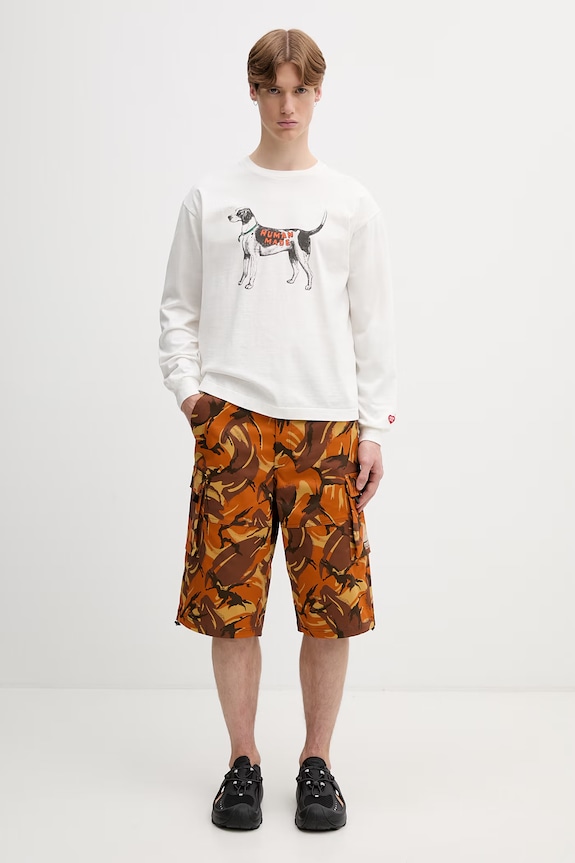 Human Made longsleeve męski bawełniany HM31CS038 biały