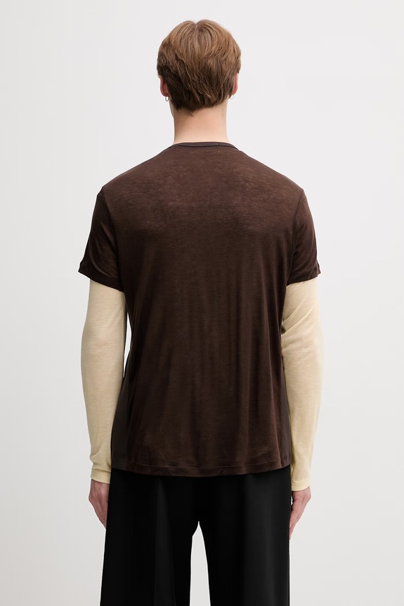 Andersson Bell longsleeve męski z lyocellem atb1531m żółty