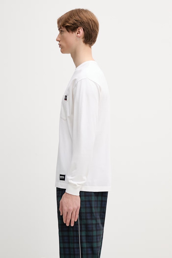 Neighborhood longsleeve męski bawełniany 261FPNH.CSM03 biały SS26