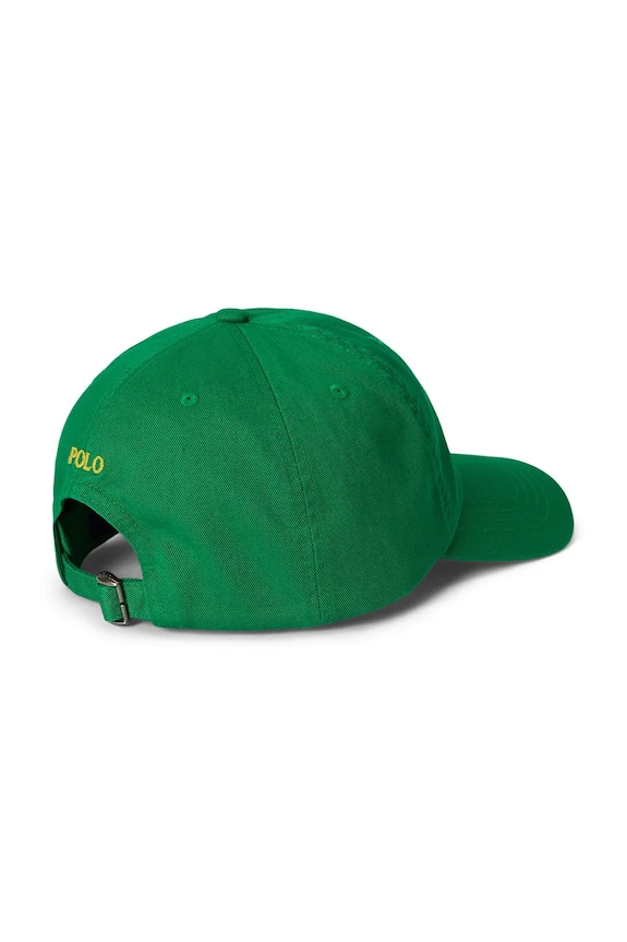 Дитяча бавовняна кепка Polo Ralph Lauren 322785653501 зелений SS26