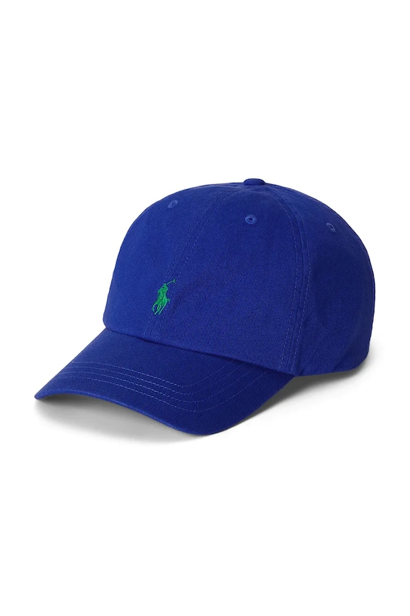 Polo Ralph Lauren czapka z daszkiem bawełniana dziecięca aplikacja niebieski 322785653502