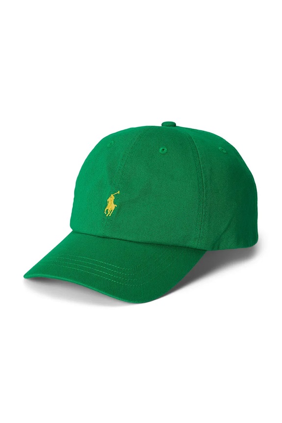 Polo Ralph Lauren gyerek pamut baseball sapka aplikációval zöld 323785653502