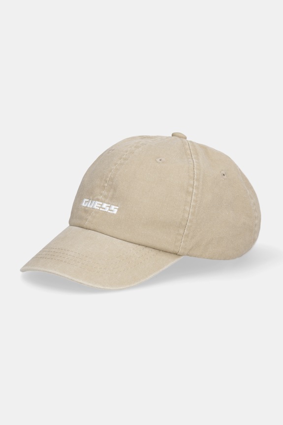Βαμβακερό καπέλο του μπέιζμπολ Guess απλικέ πράσινο L6RZ06.WO08O.PPY2