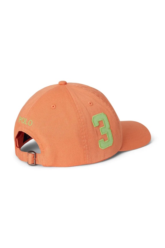 Polo Ralph Lauren czapka z daszkiem dziecięca 322980965506 pomarańczowy SS26