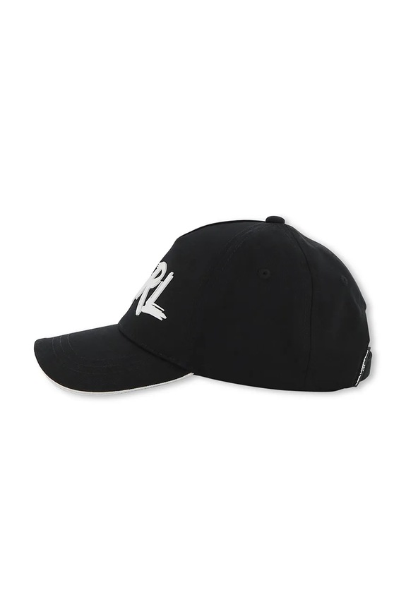 Dječaci Pamučna kapa sa šiltom za bebe Karl Lagerfeld Z31222.50.56 crna