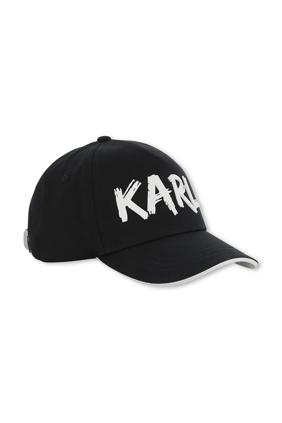 Karl Lagerfeld czapka z daszkiem dziecięca nadruk czarny Z31222.58