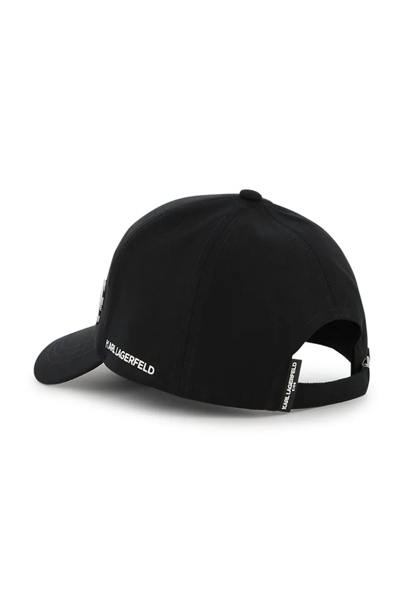 Karl Lagerfeld czapka z daszkiem bawełniana dziecięca Z31217.50.56 czarny SS26