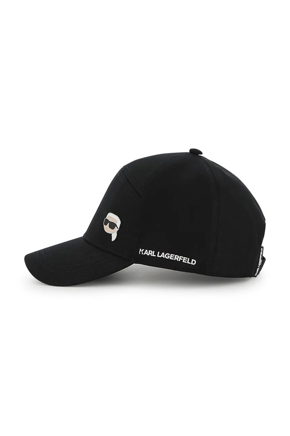 Chłopiec Karl Lagerfeld czapka z daszkiem bawełniana dziecięca Z31217.50.56 czarny