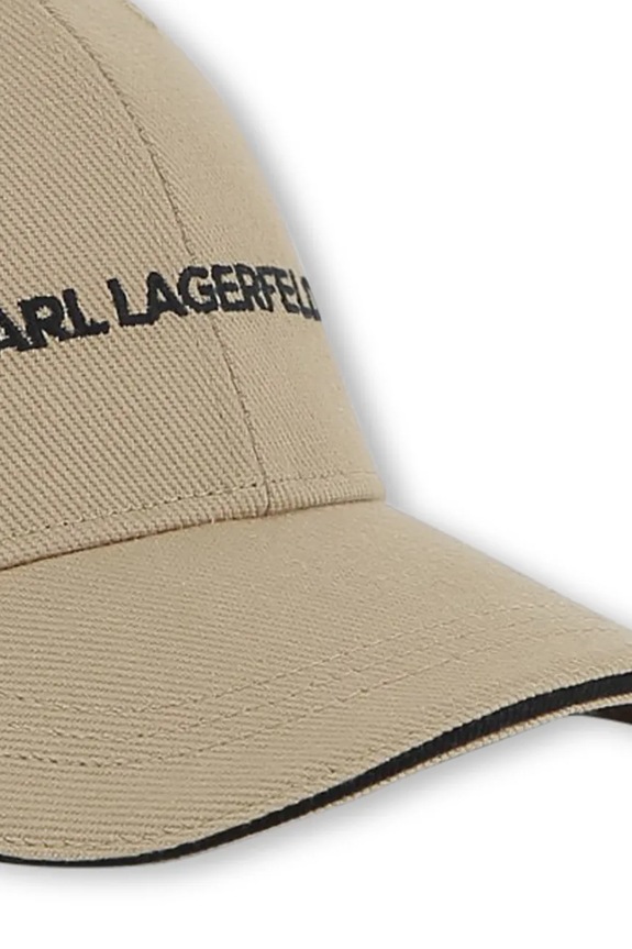 Βαμβακερό καπέλο του μπέιζμπολ Karl Lagerfeld μπεζ Z31221.50.56