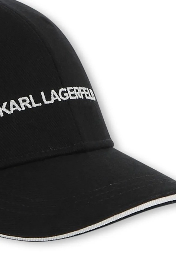 Βαμβακερό καπέλο του μπέιζμπολ Karl Lagerfeld μαύρο Z31221.50.56