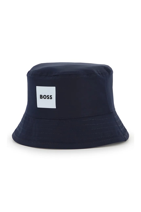 BOSS kapelusz dwustronny dziecięcy granatowy J53140