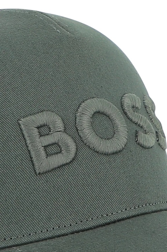 Παιδικό βαμβακερό καπέλο μπέιζμπολ BOSS πράσινο J53167.58