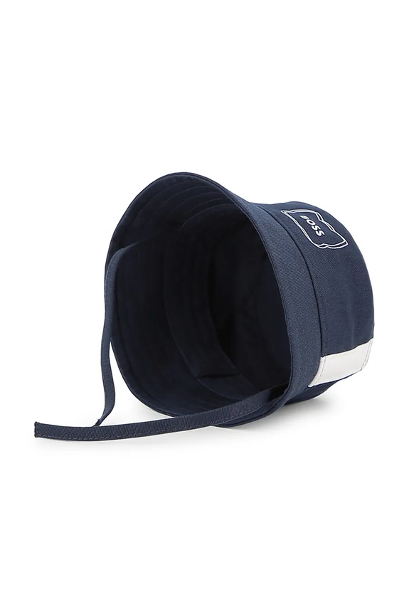 Chłopiec BOSS kapelusz bawełniany dziecięcy J53101 granatowy