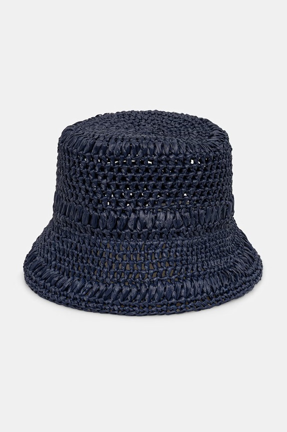 Αξεσουάρ Weekend Max Mara Καπέλο bucket γυναικείο πλεγμένο AFRAGORE 2615571045600 σκούρο μπλε