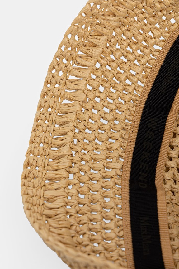 Weekend Max Mara kapelusz bucket damski pleciony AFRAGORE 2615571045600 beżowy