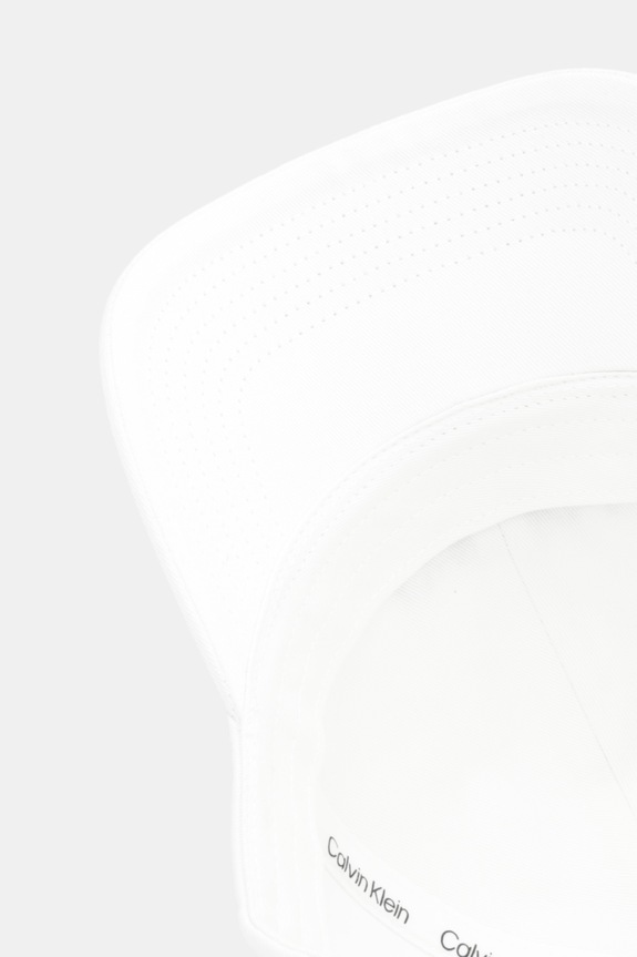 Calvin Klein čiapka so šiltom dámska bavlnená biela LV04F5003G