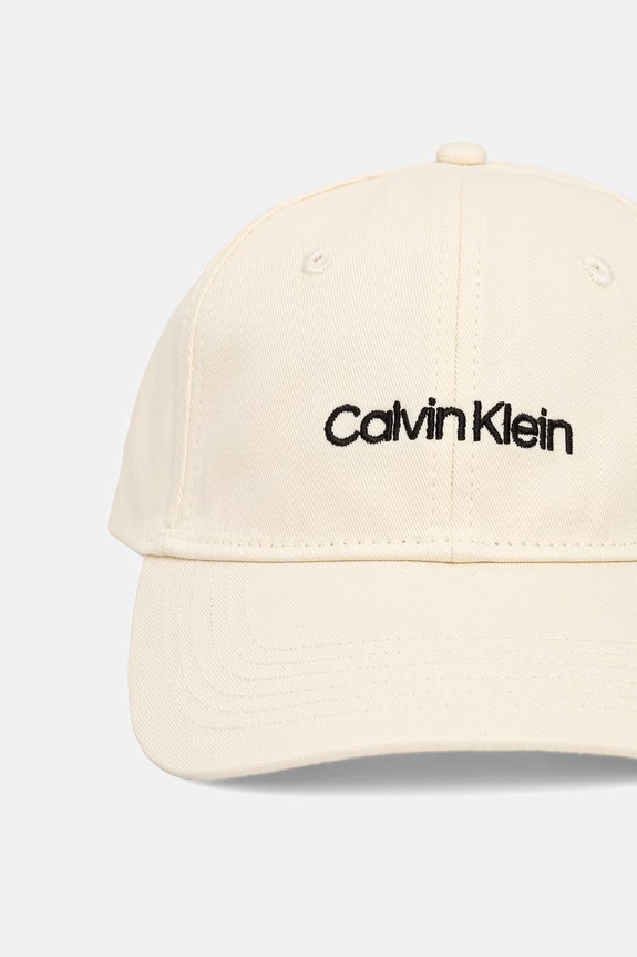 Calvin Klein șapcă femei din bumbac LV04F5003G bej SS26