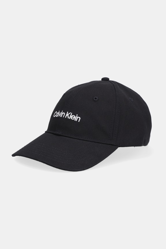 Calvin Klein șapcă de damă din bumbac bumbac negru LV04F5003G