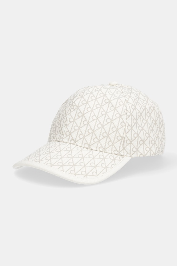 Calvin Klein czapka z daszkiem damska bawełniana beżowy LV04F5036G