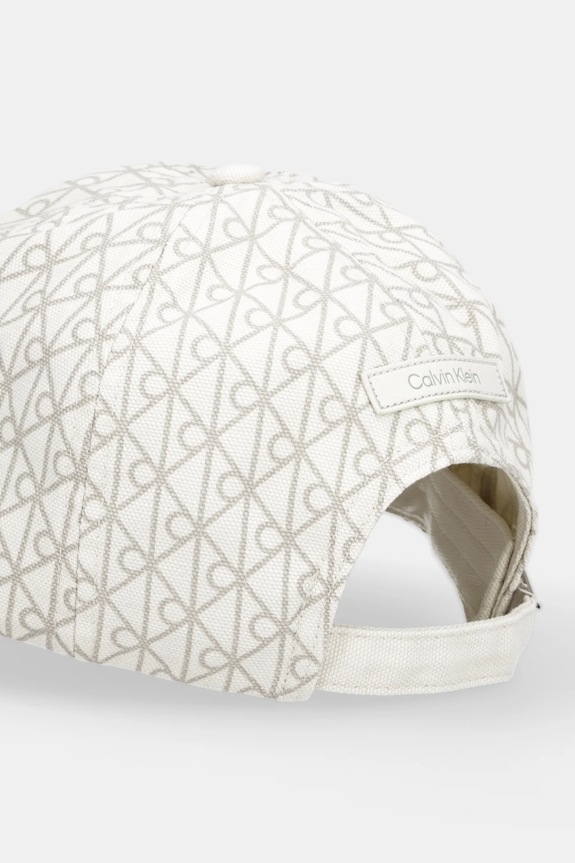 Akcesoria Calvin Klein czapka z daszkiem damska bawełniana LV04F5036G beżowy