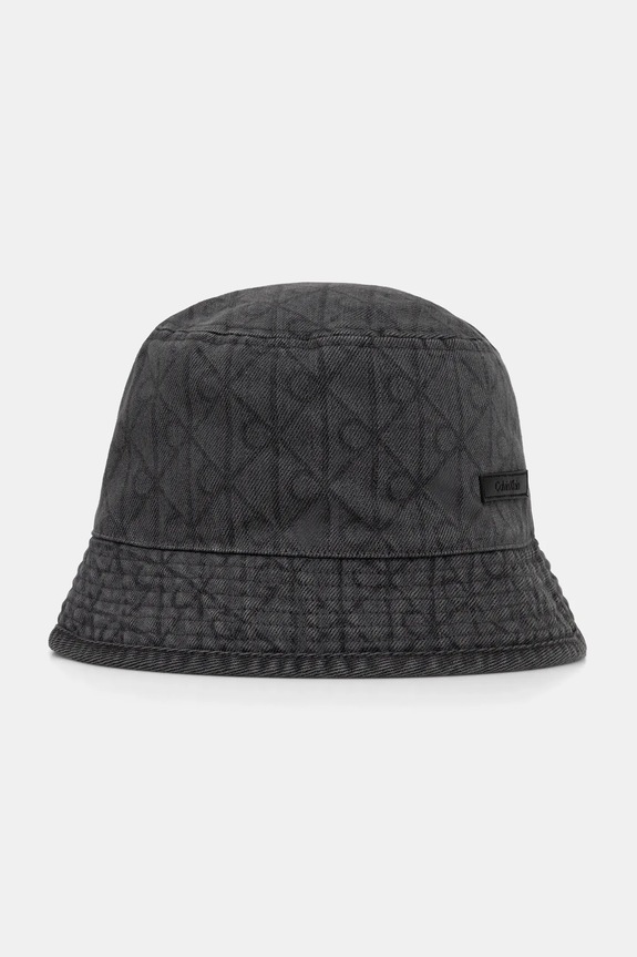 Džínsový klobúk Calvin Klein bavlna sivá LV04F5043G