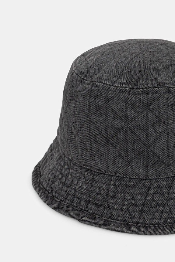 Džínsový klobúk Calvin Klein LV04F5043G sivá SS26