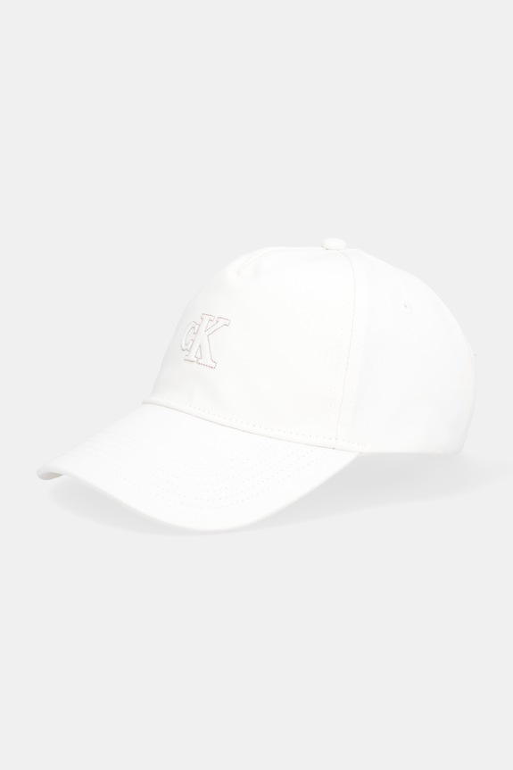 Памучна шапка с козирка Calvin Klein други бежов LV04F5044G