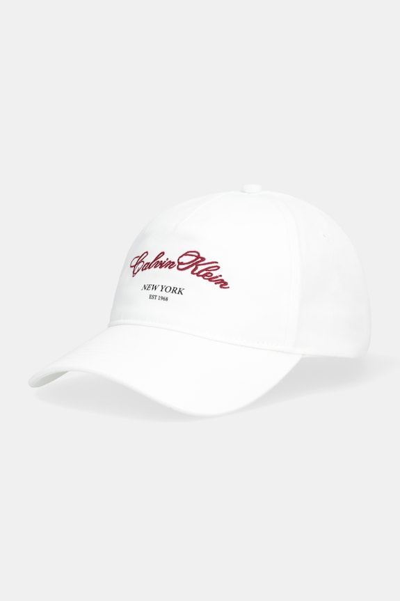 Calvin Klein czapka z daszkiem nadruk biały LV04F5085G