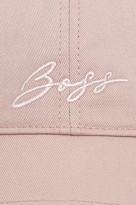 BOSS șapcă de damă de bumbac Lilyan 50558395 roz SS26