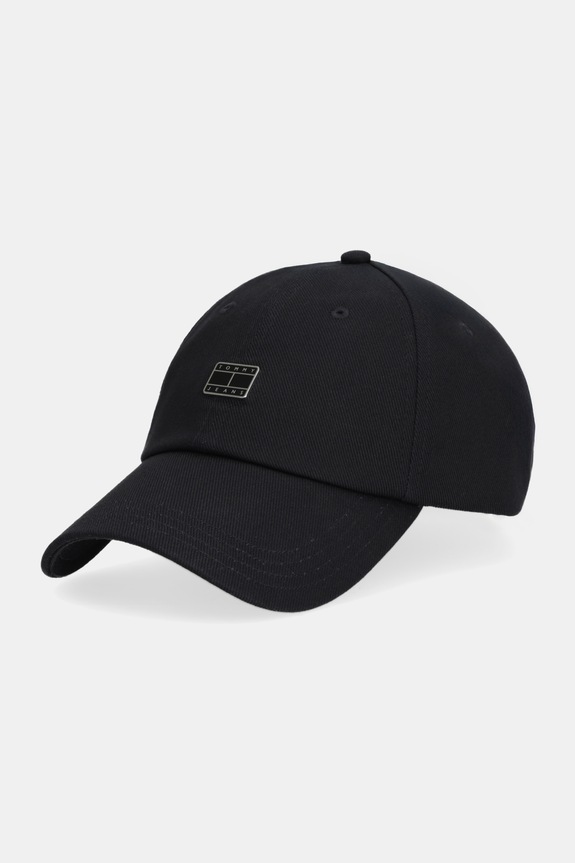 Bavlněná baseballová čepice Tommy Jeans bavlna černá AW0AW18096