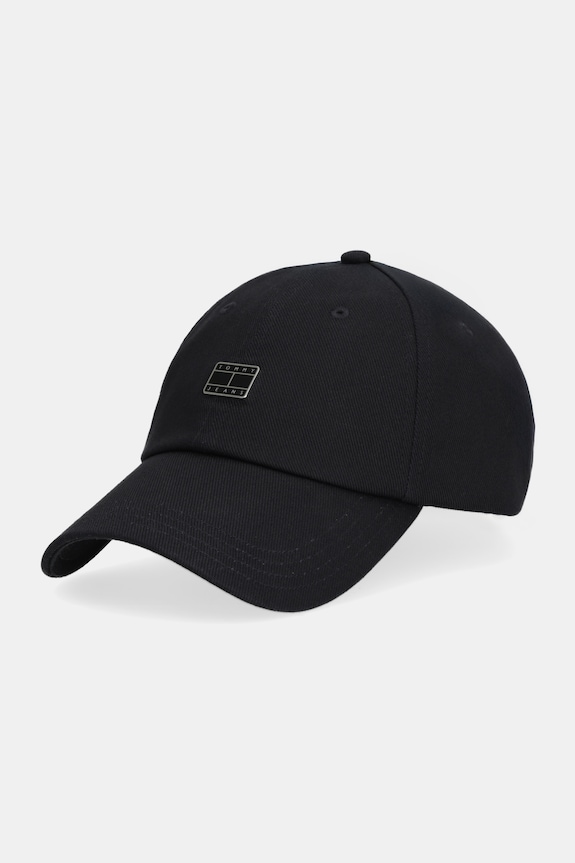 Bavlněná baseballová čepice Tommy Jeans bavlna černá AW0AW18096