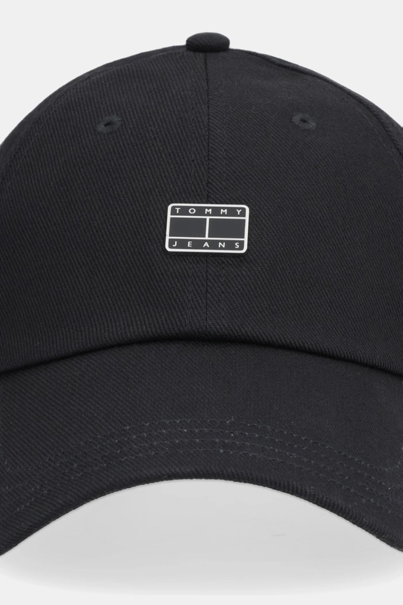 Bavlněná baseballová čepice Tommy Jeans AW0AW18096 černá SS26