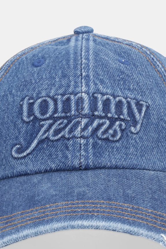 Bavlněná baseballová čepice Tommy Jeans AW0AW18094 modrá SS26