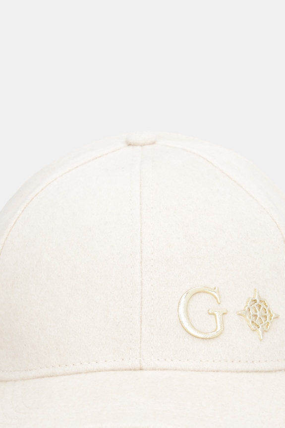 Guess șapcă de baseball din amestec de lână AW5471.POL01 bej SS26