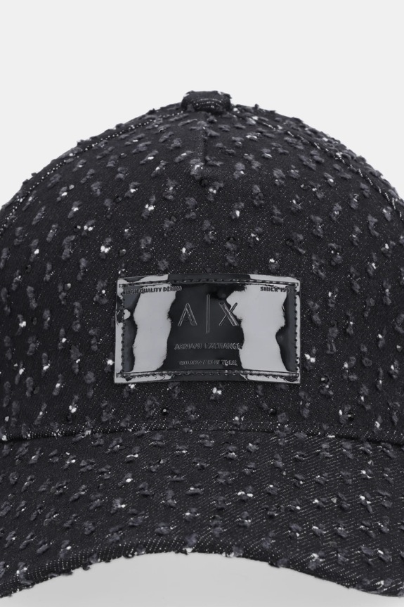 Armani Exchange șapcă de baseball din denim XW001894.AF18855 negru SS26