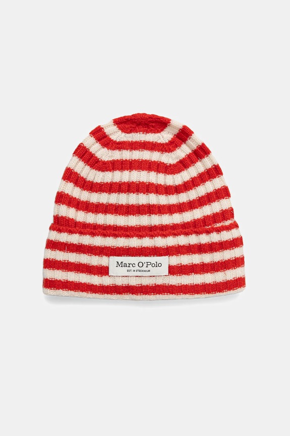 Μάλλινο σκουφί Marc O'Polo μαλλί κόκκινο 5000010548