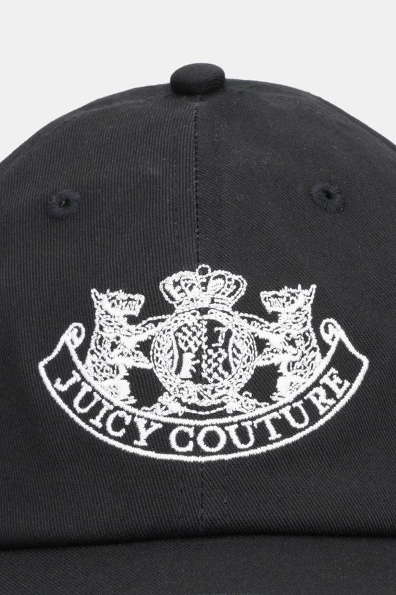Bavlnená šiltovka Juicy Couture Dog Crest JCAWH126702 čierna SS26