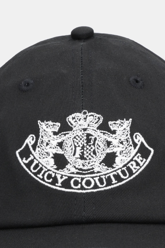 Bavlnená šiltovka Juicy Couture Dog Crest JCAWH126702 čierna SS26