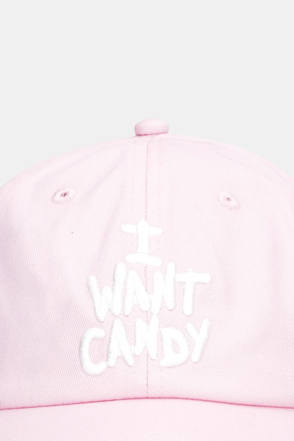 Juicy Couture șapcă de baseball din bumbac I Want Candy JCAWH126703 roz SS26